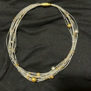 Trigold choker necklace